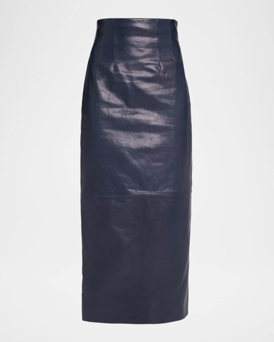 Loxley Leather Pencil Maxi Skirt